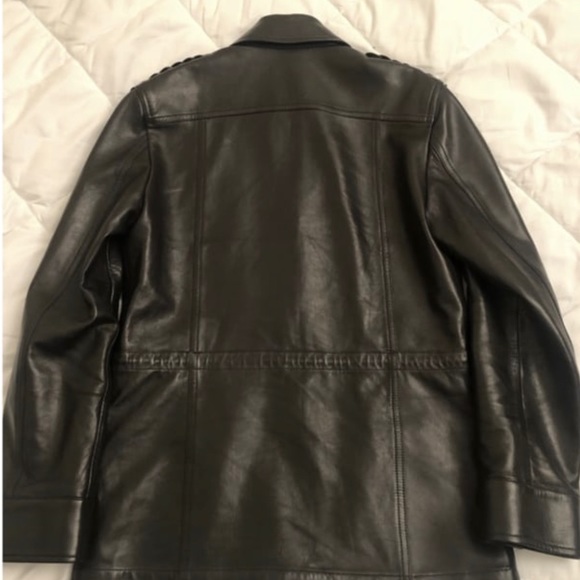 Saint Laurent Military Style Leather Oversized Coat FR34 (US S) - Picture 4 of 7